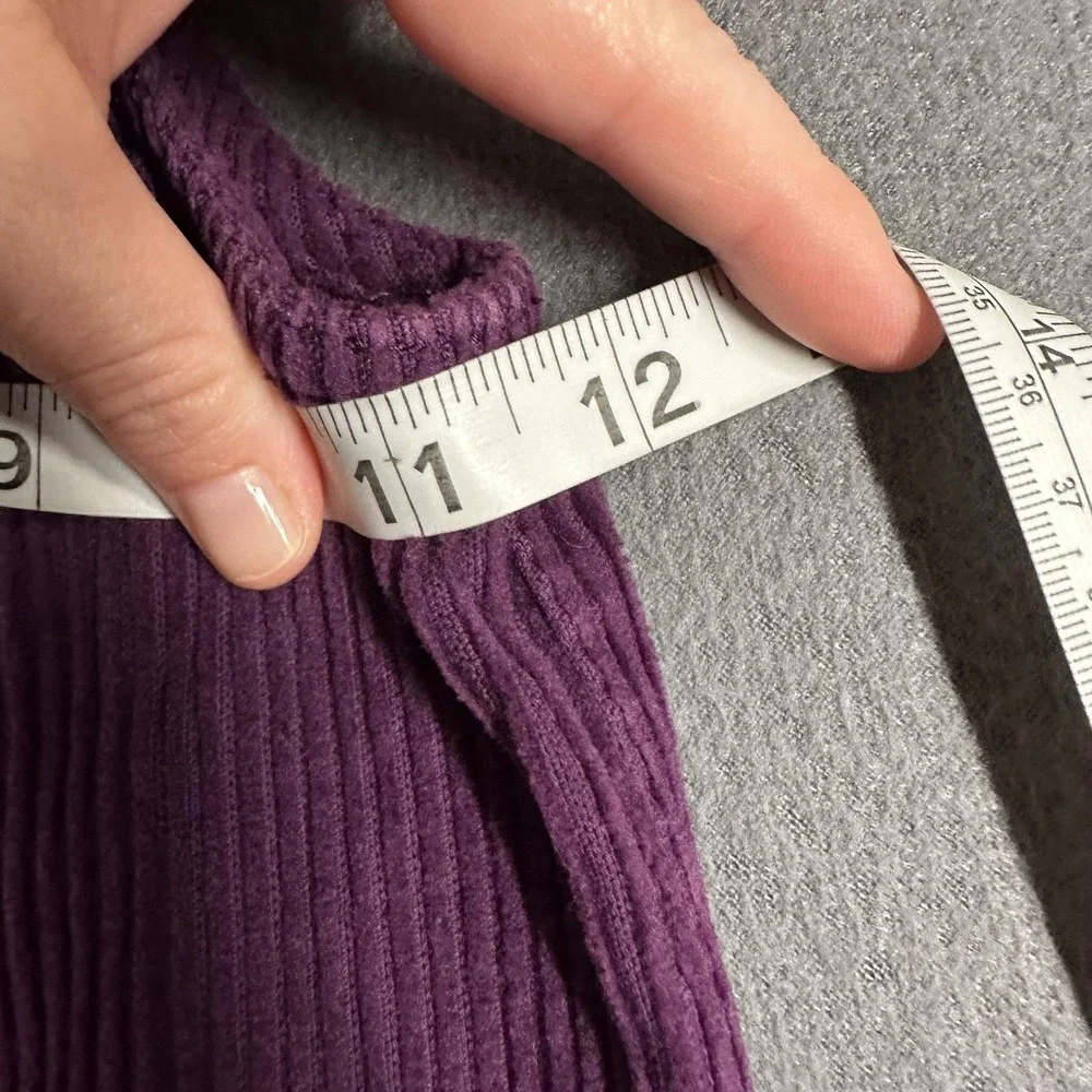 Vtg OshKosh B'gosh Jumper Dress Girls 5 Purple Corduroy Tank Pockets Embroidered